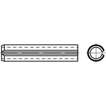 DIN1481 / ISO8752 Goupille élastique épaisse Acier à ressort